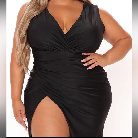 Black Midi Dress - Picture 2 of 4